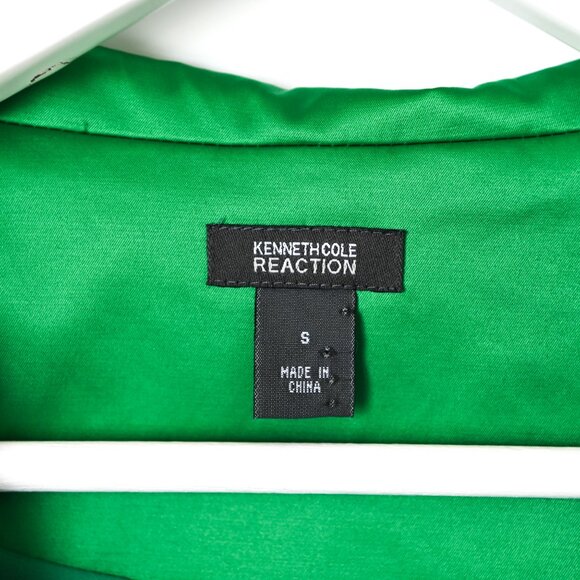 KENNETH COLE REACTION Kelly Green Lined Satin Look Jacket - NWT - Size Small - Picture 8 of 14